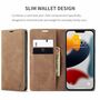 Apple iPhone 13 Pro Max Handyh�lle Schutztasche Wallet Cover 360 Case Etuis Braun