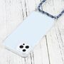Apple iPhone 13 Pro Handykette Cover H�lle mit Band zum umh�ngen Kordel Blau