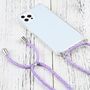 Apple iPhone 13 Pro Handykette Cover Hlle mit Band zum umhngen Kordel Violett