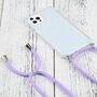 Apple iPhone 13 Pro Handykette Cover H�lle mit Band zum umh�ngen Kordel Violett