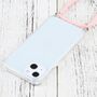 Apple iPhone 13 mini Handykette Cover H�lle mit Band zum umh�ngen Kordel Rosa