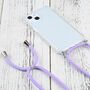 Apple iPhone 13 mini Handykette Cover H�lle mit Band zum umh�ngen Kordel Violett
