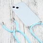 Apple iPhone 13 mini Handykette Cover H�lle mit Band zum umh�ngen Kordel Blau