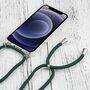 Apple iPhone 13 mini Handykette Cover H�lle mit Band zum umh�ngen Kordel Gr�n