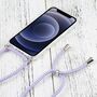 Apple iPhone 13 mini Handykette Cover H�lle mit Band zum umh�ngen Kordel Violett