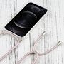 Apple iPhone 13 Pro Handykette Cover H�lle mit Band zum umh�ngen Kordel Rosa
