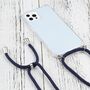 Apple iPhone 13 Pro Handykette Cover H�lle mit Band zum umh�ngen Kordel Blau