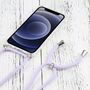 Apple iPhone 13 Handykette Cover H�lle mit Band zum umh�ngen Kordel Violett