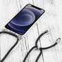 Apple iPhone 13 Handykette Cover H�lle mit Band zum umh�ngen Kordel Schwarz