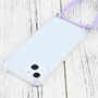 Apple iPhone 13 Handykette Cover H�lle mit Band zum umh�ngen Kordel Violett
