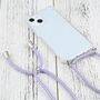 Apple iPhone 13 Handykette Cover H�lle mit Band zum umh�ngen Kordel Violett
