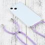 Apple iPhone 13 Handykette Cover H�lle mit Band zum umh�ngen Kordel Violett