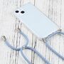 Apple iPhone 13 mini Handykette Cover H�lle mit Band zum umh�ngen Kordel Blau