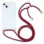 Apple iPhone 13 mini Handykette Cover H�lle mit Band zum umh�ngen Kordel Rot