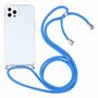 Apple iPhone 13 Pro Max Handykette Cover H�lle mit Band zum umh�ngen Kordel Blau