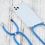 Apple iPhone 13 Pro Max Handykette Cover H�lle mit Band zum umh�ngen Kordel Blau