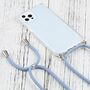 Apple iPhone 13 Pro Max Handykette Cover H�lle mit Band zum umh�ngen Kordel Blau