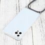 Apple iPhone 13 Pro Max Handykette Cover H�lle mit Band zum umh�ngen Kordel Grau