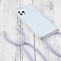 Apple iPhone 13 Pro Max Handykette Cover H�lle mit Band zum umh�ngen Kordel Violett