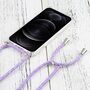 Apple iPhone 13 Pro Max Handykette Cover H�lle mit Band zum umh�ngen Kordel Violett
