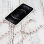 Apple iPhone 13 Pro Max Handykette Cover H�lle mit Band zum umh�ngen Kordel Rosa