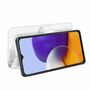 Samsung Galaxy A22 5G Handyh�lle Schutztasche Wallet Cover 360 Case Etuis Wei�