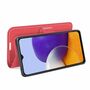 Samsung Galaxy A22 5G Handyh�lle Schutztasche Wallet Cover 360 Case Etuis Rot