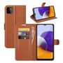 Samsung Galaxy A22 5G Handyh�lle Schutztasche Wallet Cover 360 Case Etuis Braun