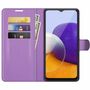 Samsung Galaxy A22 5G Handyh�lle Schutztasche Wallet Cover 360 Case Etuis Violett