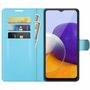 Samsung Galaxy A22 5G Handyh�lle Schutztasche Wallet Cover 360 Case Etuis Blau