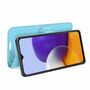 Samsung Galaxy A22 5G Handyh�lle Schutztasche Wallet Cover 360 Case Etuis Blau