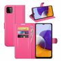 Samsung Galaxy A22 5G Handyh�lle Schutztasche Wallet Cover 360 Case Etuis Rosa