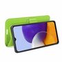 Samsung Galaxy A22 5G Handyh�lle Schutztasche Wallet Cover 360 Case Etuis Gr�n