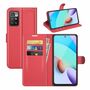 Xiaomi Redmi 10 Handyh�lle Schutztasche Wallet Cover 360 Case Etuis Rot