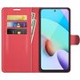 Xiaomi Redmi 10 Handyh�lle Schutztasche Wallet Cover 360 Case Etuis Rot