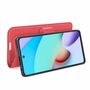 Xiaomi Redmi 10 Handyh�lle Schutztasche Wallet Cover 360 Case Etuis Rot