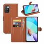 Xiaomi Redmi 10 Handyh�lle Schutztasche Wallet Cover 360 Case Etuis Braun