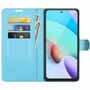 Xiaomi Redmi 10 Handyh�lle Schutztasche Wallet Cover 360 Case Etuis Blau