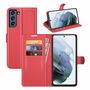 Samsung Galaxy S21 FE Handyh�lle Schutztasche Wallet Cover 360 Case Etuis Rot