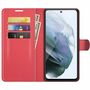 Samsung Galaxy S21 FE Handyh�lle Schutztasche Wallet Cover 360 Case Etuis Rot