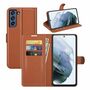 Samsung Galaxy S21 FE Handyh�lle Schutztasche Wallet Cover 360 Case Etuis Braun