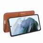 Samsung Galaxy S21 FE Handyh�lle Schutztasche Wallet Cover 360 Case Etuis Braun