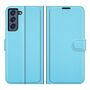 Samsung Galaxy S21 FE Handyh�lle Schutztasche Wallet Cover 360 Case Etuis Blau