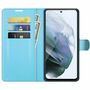 Samsung Galaxy S21 FE Handyh�lle Schutztasche Wallet Cover 360 Case Etuis Blau