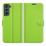 Samsung Galaxy S21 FE Handyh�lle Schutztasche Wallet Cover 360 Case Etuis Gr�n