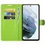 Samsung Galaxy S21 FE Handyh�lle Schutztasche Wallet Cover 360 Case Etuis Gr�n