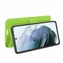 Samsung Galaxy S21 FE Handyh�lle Schutztasche Wallet Cover 360 Case Etuis Gr�n