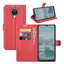 Nokia G10 / G20 Handyh�lle Schutztasche Wallet Cover 360 Case Etuis Rot