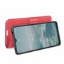 Nokia G10 / G20 Handyh�lle Schutztasche Wallet Cover 360 Case Etuis Rot