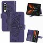 Samsung Galaxy Z Fold3 5G Handyh�lle Schutztasche Wallet Cover 360 Case Etuis Violett